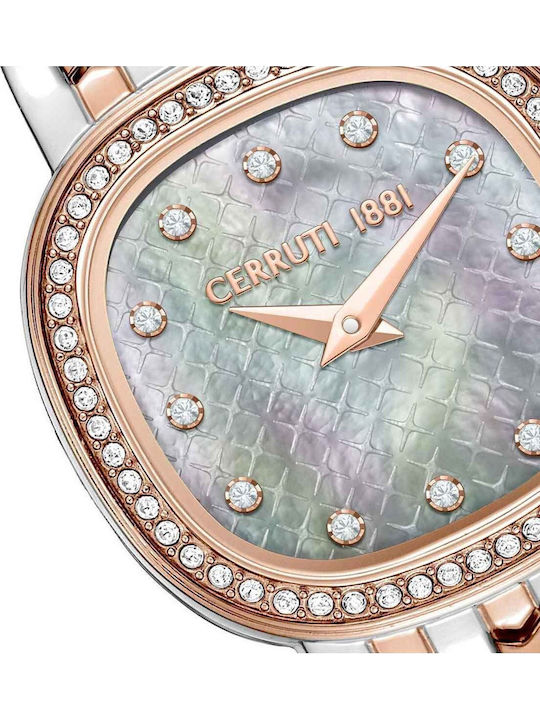 Cerruti Ceas de Damă cronograf cu Multicolor Brățară Metalică