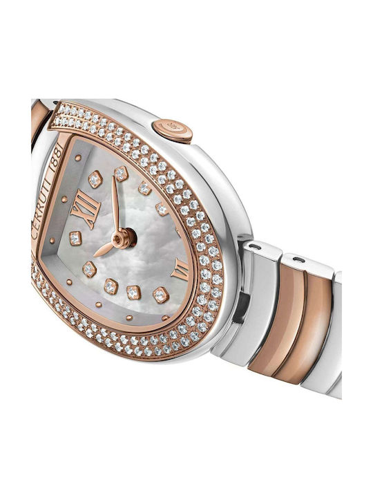Cerruti Ceas de Damă cronograf cu Multicolor Brățară Metalică