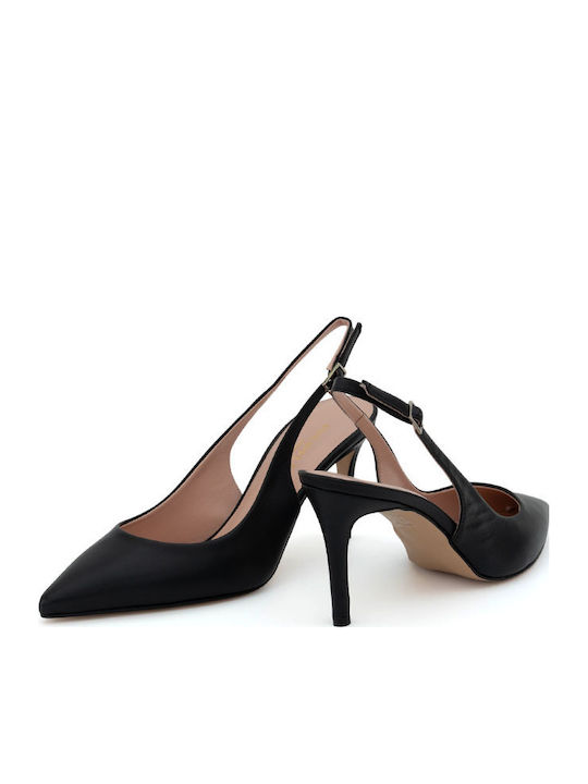 Leather Black High Heels