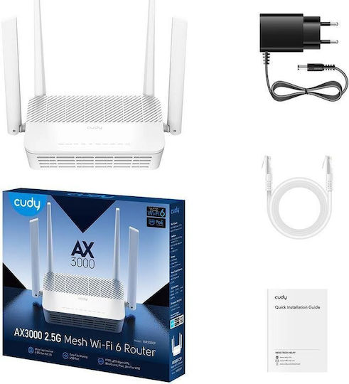 Cudy WR3000P v1 Wireless Router Wi‑Fi 6 with 4 Gigabit Ports