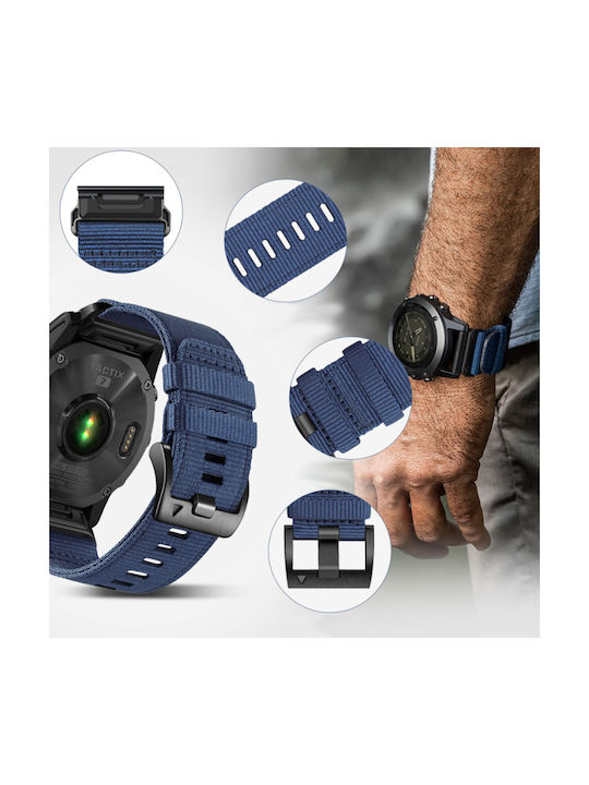 Techsuit Λουράκι Ανοξείδωτο Ατσάλι Μπλε (Garmin Instinct)