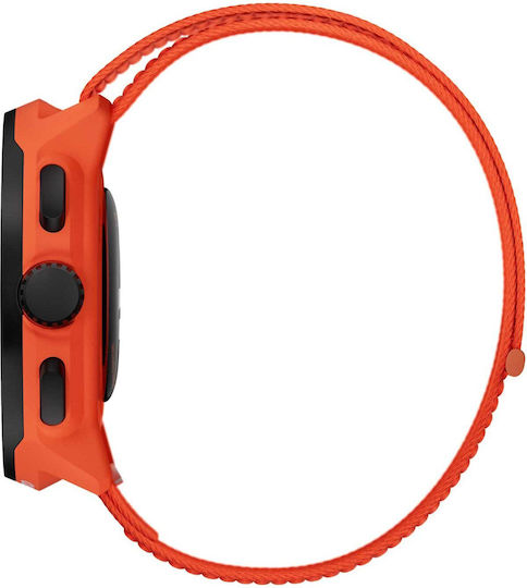 Suunto Run Stainless Steel 46mm Smartwatch with Heart Rate Monitor (Coral Orange)