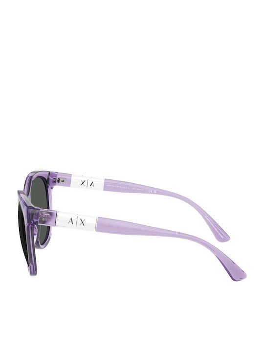 Armani Exchange Women's Sunglasses with Purple Frame and Grey Lenses AX4120S 823687