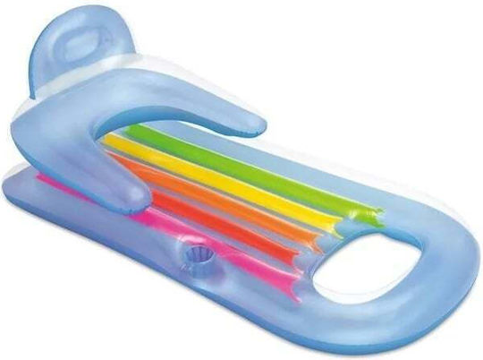 Șezlong Gonflabil Intex cu Spătar 1.60x0.85 M Albastru