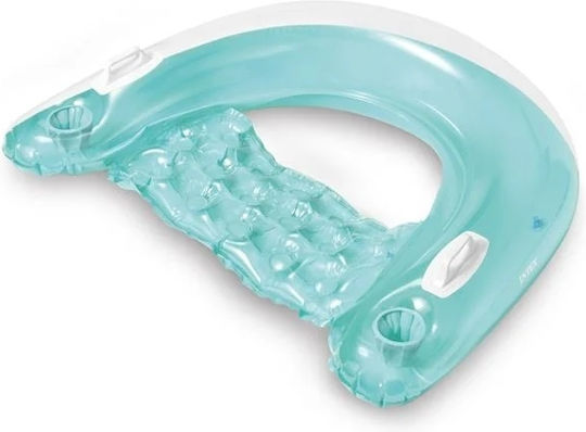 Saltea Fotoliu Gonflabil cu Mânere Intex 1.52x0.99m Albastru
