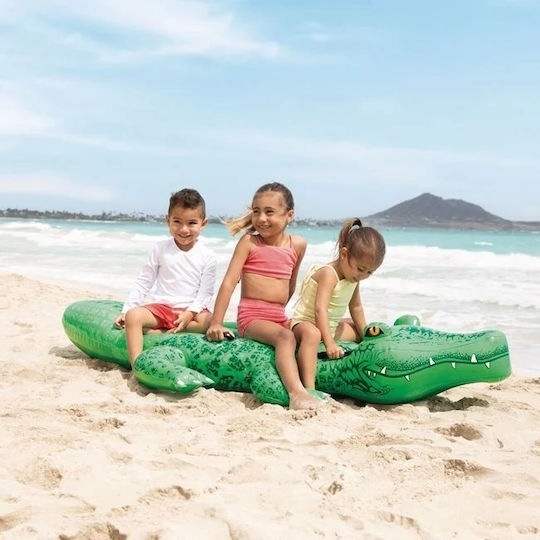 Crocodil Gonflabil pentru Copii 3 Ani+ Intex Dimensiune Mare 2.03x1.14 M Verde
