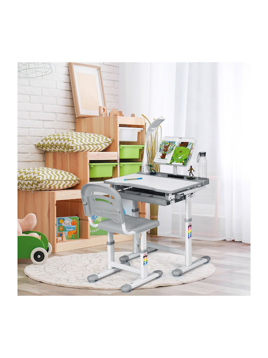 Kids Desk made of Melamine Gray 49.5x54cm