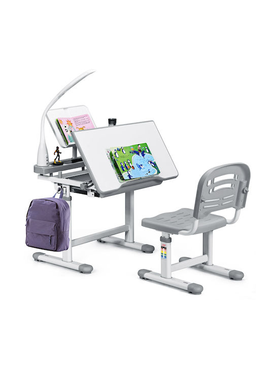 Kids Desk made of Melamine Gray 49.5x54cm