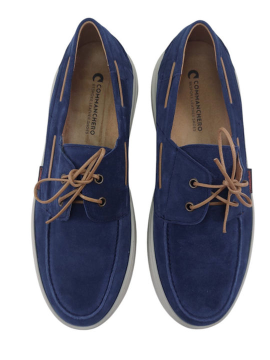 Men's Leather Moccasins Blue