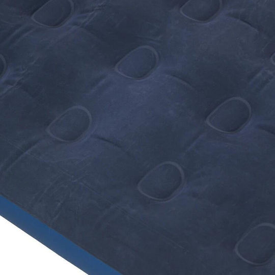 Saltea de Camping Gonflabilă cu Pompa Manuală Inclusă Pvc Albastru Marin 191x73x22 Cm