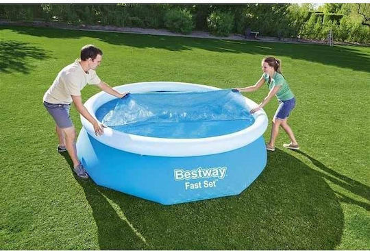 Husă solară rotundă albastră pentru piscină Bestway Flowclear 305 cm 290 cm
