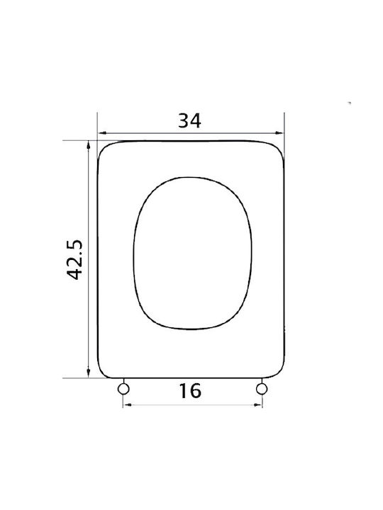 EVIOP Plastic Toilet Seat