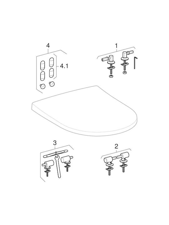Geberit Acanto Wall-Mounted Toilet with Cover Soft Close White