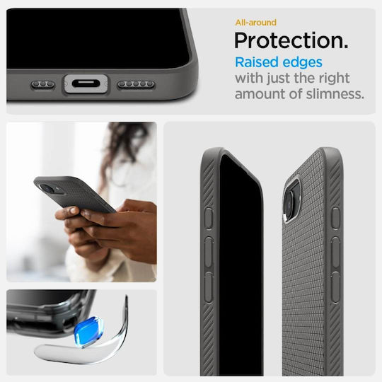 Spigen Liquid Air Back Cover Silicon 0.3mm Gri (iPhone 17e / 16e)