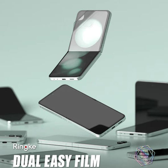 Ringke Protective Foil Dual Easy Vollflächig gehärtetes Glas 2Stück (Samsung Galaxy Z Flip4 / Flip5)