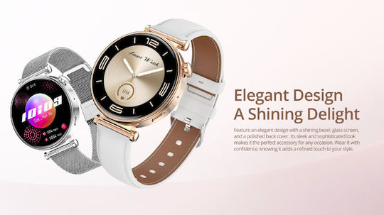 Riversong Glow Smartwatch mit Pulsmesser (Silber)