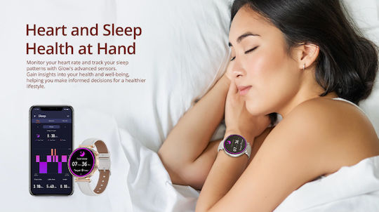 Riversong Glow Smartwatch mit Pulsmesser (Silber)