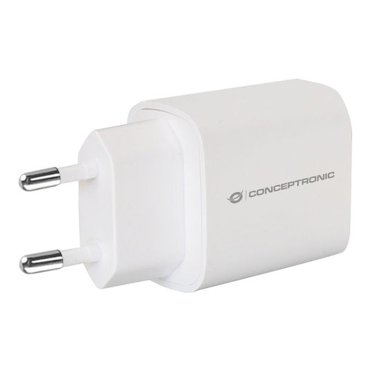 Conceptronic Charger Without Cable with USB-C Port 20W Power Delivery Whites (ALTHEA14W)