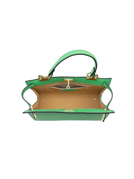De piele Geantă de damă De umăr Verde