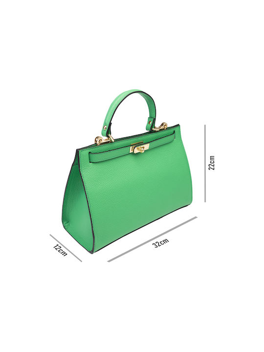 De piele Geantă de damă De umăr Verde