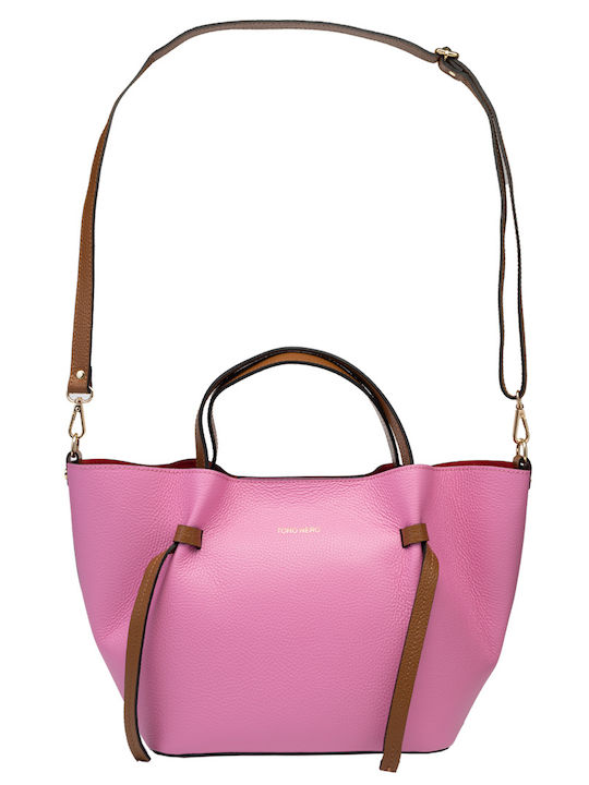De piele Geantă de damă De umăr Fuchsia