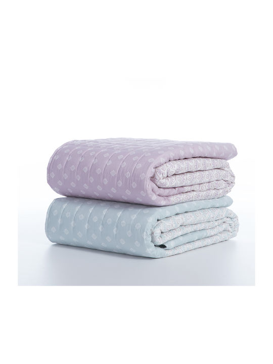 Nef-Nef Homeware Keylan Κουβερλί Ημίδιπλο Microfiber Blue 180x240cm