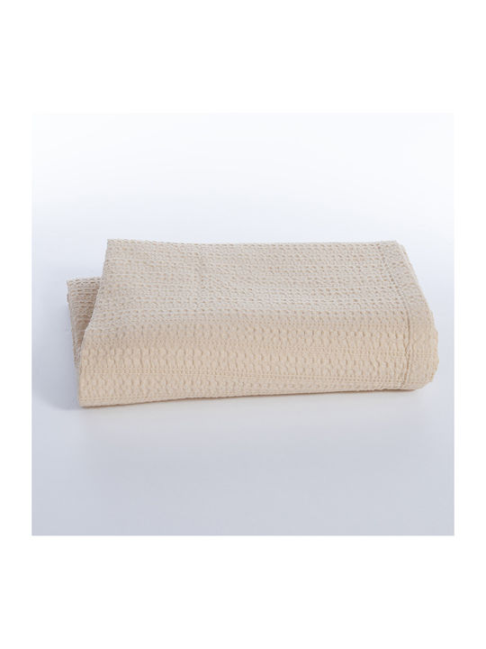 Nef-Nef Homeware Cool Pique Single Blanket 160x240cm Sand