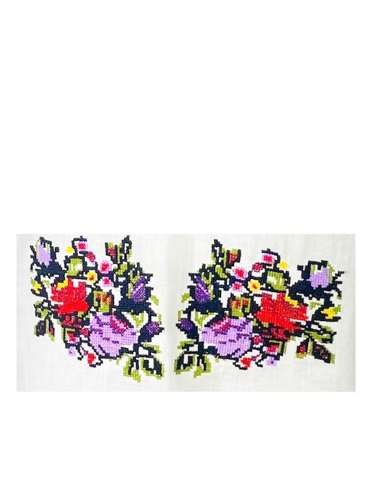Bluze Damă Bumbac Mânecă Lungă Floral Alb Mov
