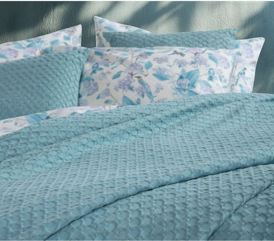 Nef-Nef Homeware Elmer Κουβέρτα Πικέ Υπέρδιπλη 230x240εκ. Aqua