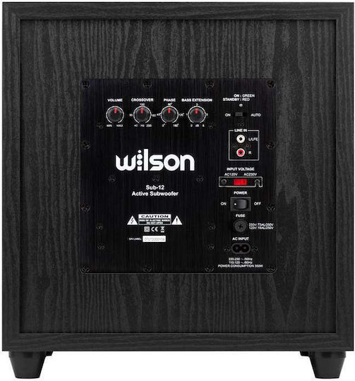 Wilson 4700128 Active Subwoofer with Speaker 12" 250W Black