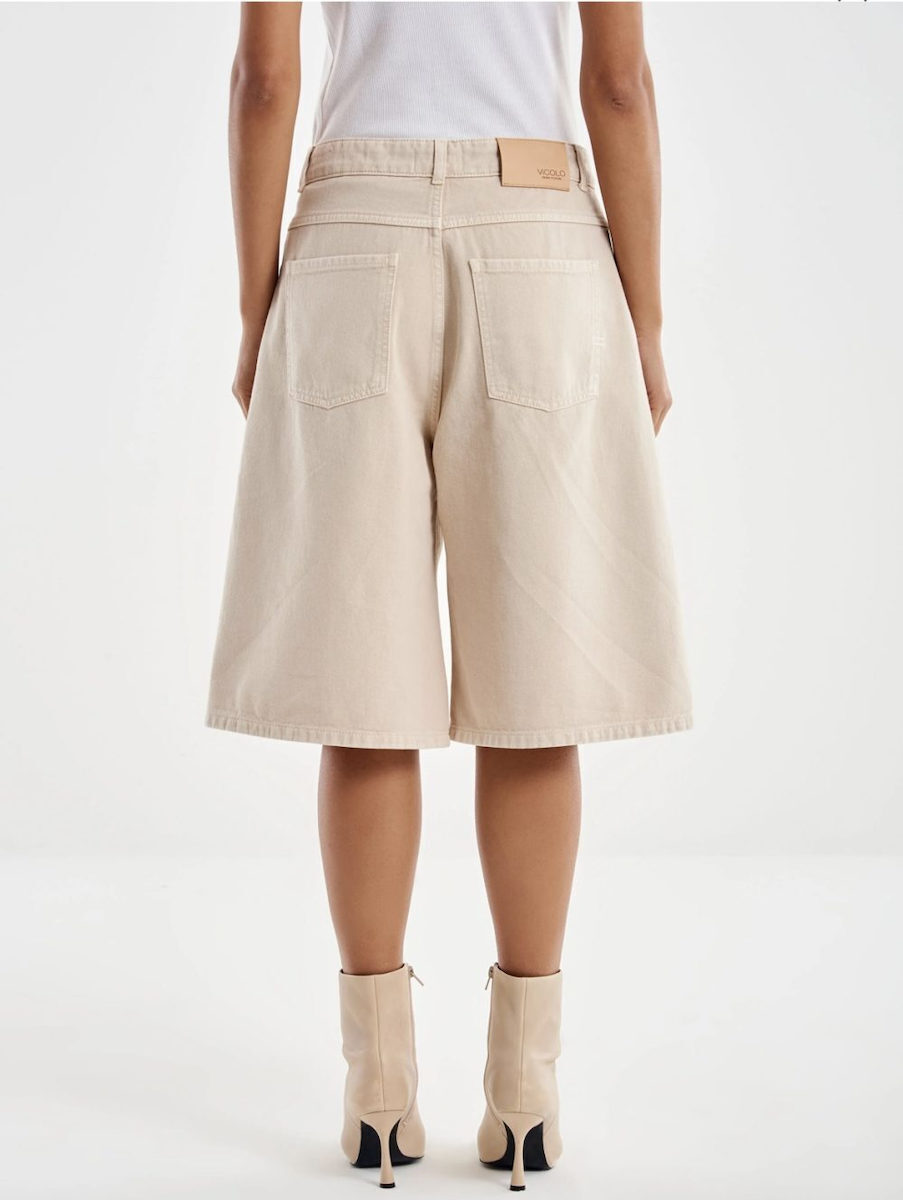 Vicolo Women's Bermuda Shorts Jean Beige DD5147