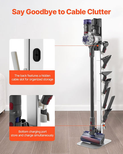 Βάση Σκούπας Vevor Σταθερή Βάση Αποθήκευσης Dyson Multi-models Γκρι