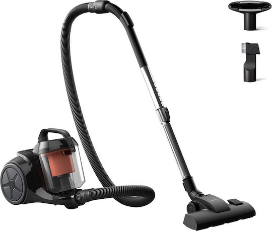Philips 1000 Series Staubsauger 800W Beutellos 1.3Es Schwarz