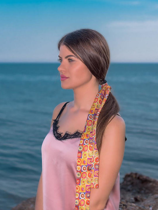 Kalfas Luxury Silk Γυναικείο Μεταξωτό Φουλάρι Πολύχρωμο