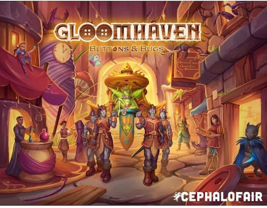 Board Game Gloomhaven Buttons & Bugs for 1 Player 14+ Years Old (EN) Cephalofair