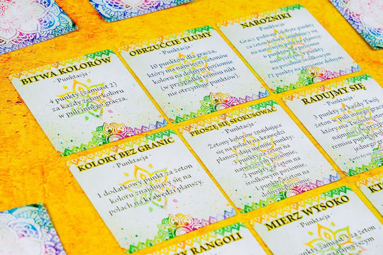 Board Game Holi Festival of Colors (PL) for 2-4 Players 13+ Years Old (PL) Muduko