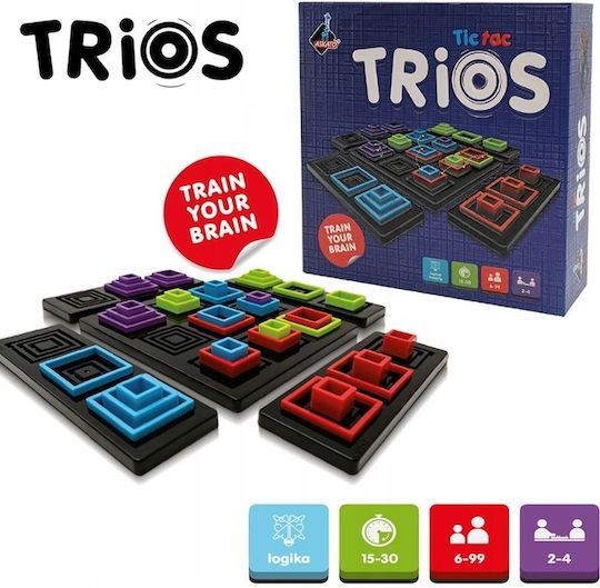 Настолна игра Trios Tic Tac за 2-4 играчи 6+ години (EN) K-Toyz