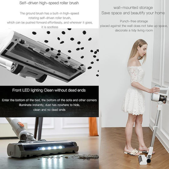 Xiaomi Lydsto V9 Wiederaufladbar 2-in-1 Staubsauger Stick & Handgerät 25.2V Weiß
