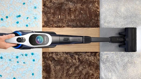 Bosch Unlimited 10 Επαναφορτιζόμενη Σκούπα 2 σε 1 Stick & Χειρός 18V Λευκή