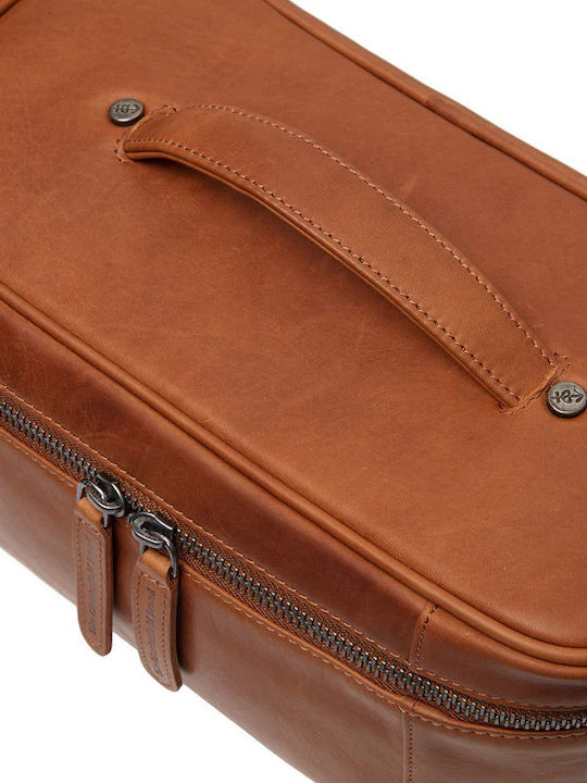 Beauty Case Toiletry Bag Leather Chesterfield Brand Limone C08.049531 Tan