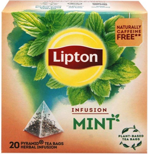 Lipton Зелен Чай 20 Чанти 32гр 1бр с Аромат Мента