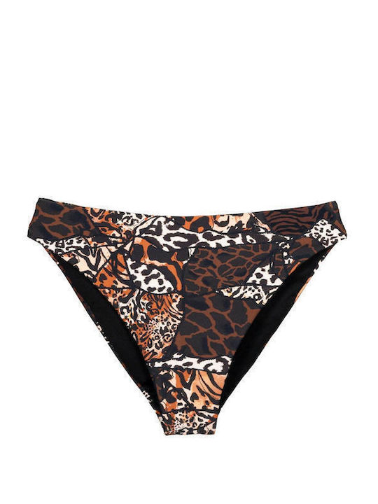 Set Bikini Animal Print Καφέ