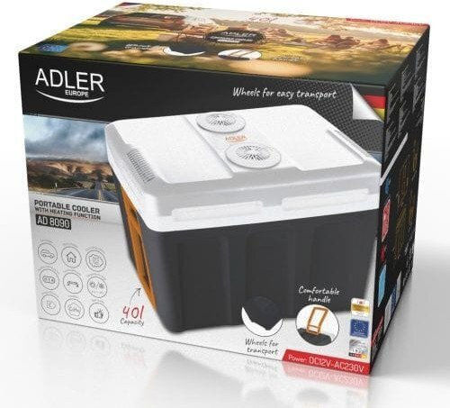 Adler Φορητό Ψυγείο Θερμοηλεκτρικό 40lt 12V Μαύρο