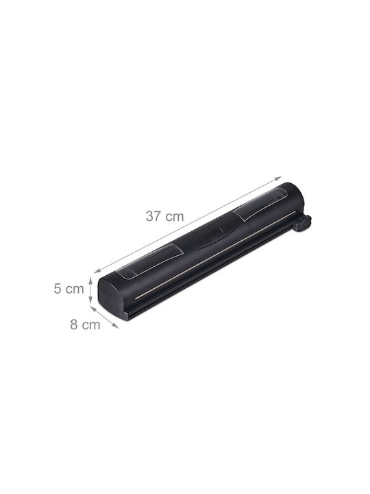 Relaxdays Rollenspender Schwarz 8cm