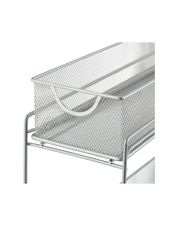 Relaxdays Raft Metalic Pentru Dulap 46 Cm Gri