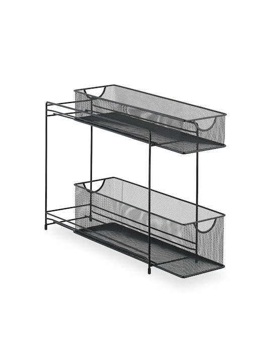 Relaxdays Βάση/Θήκη Κουζίνας Inox 40x15x46εκ. Γκρι