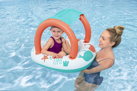 Bestway Swimtrainer Swim Ring Length 78cm With White Sunshade