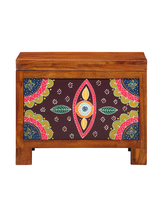 vidaXL Wooden Decorative Trunk Brown 50x30x40cm