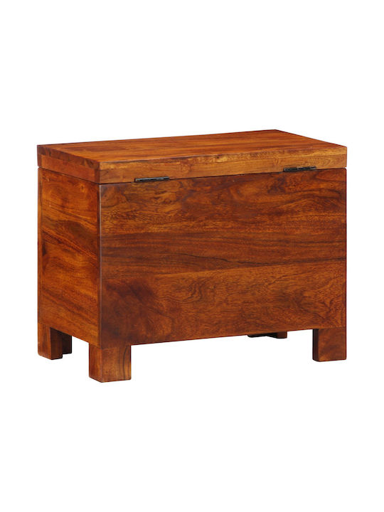 vidaXL Wooden Decorative Trunk Brown 50x30x40cm