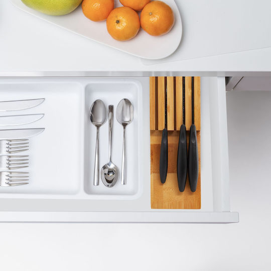 Βάση Μαχαιριών Relaxdays Bamboo Knife Organiser Μπαμπού 5 Θέσεων Natural 10028871